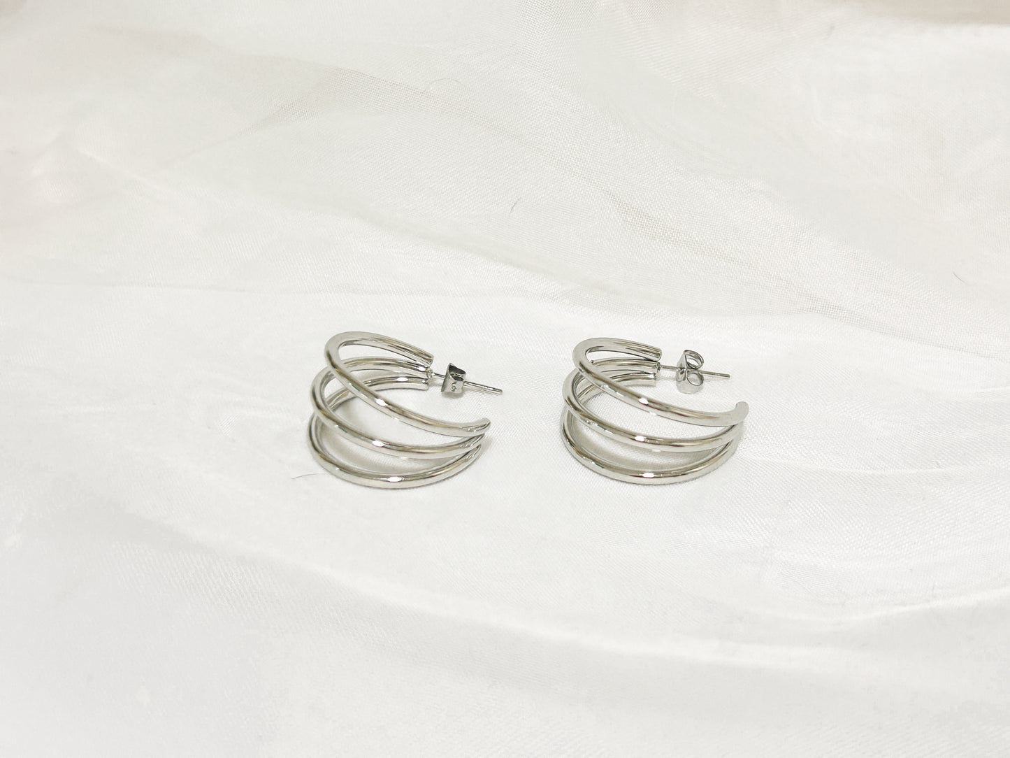 Brinco Trio de Argolas Aço