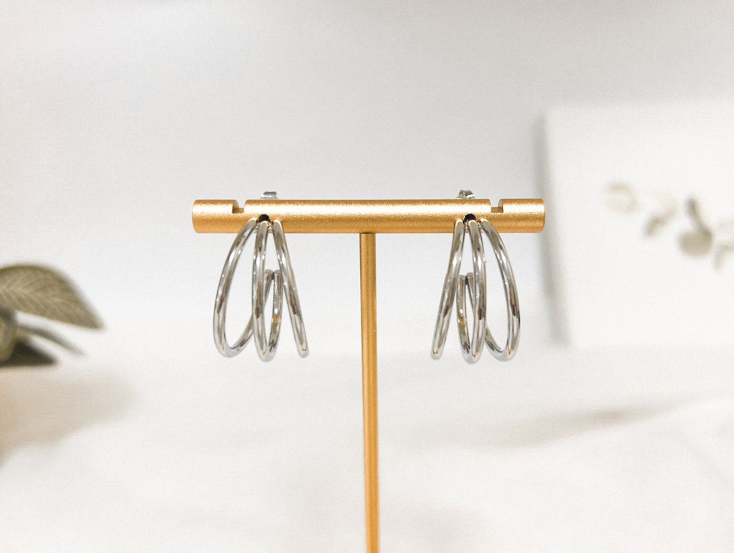 Brinco Trio de Argolas Aço