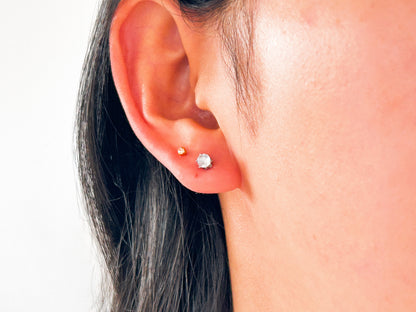 Brinco Ponto de Luz Zircônia Aço P